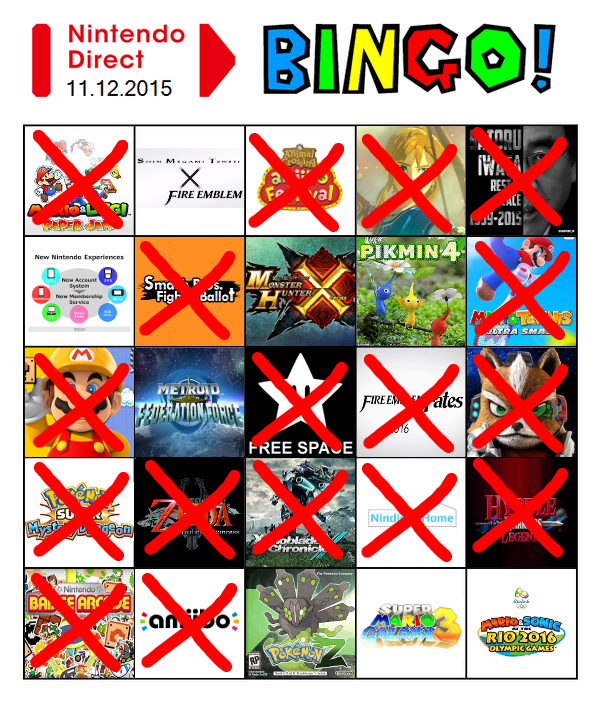 🥳Rando😴 #FreePalestine🇵🇸 on X: Since this September may have a new Nintendo  direct, I've prepared a bingo card already just in case.   / X